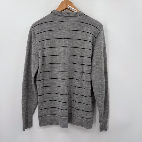 Smartwool gray striped merino wool crewneck sweater - Picture 4 of 5